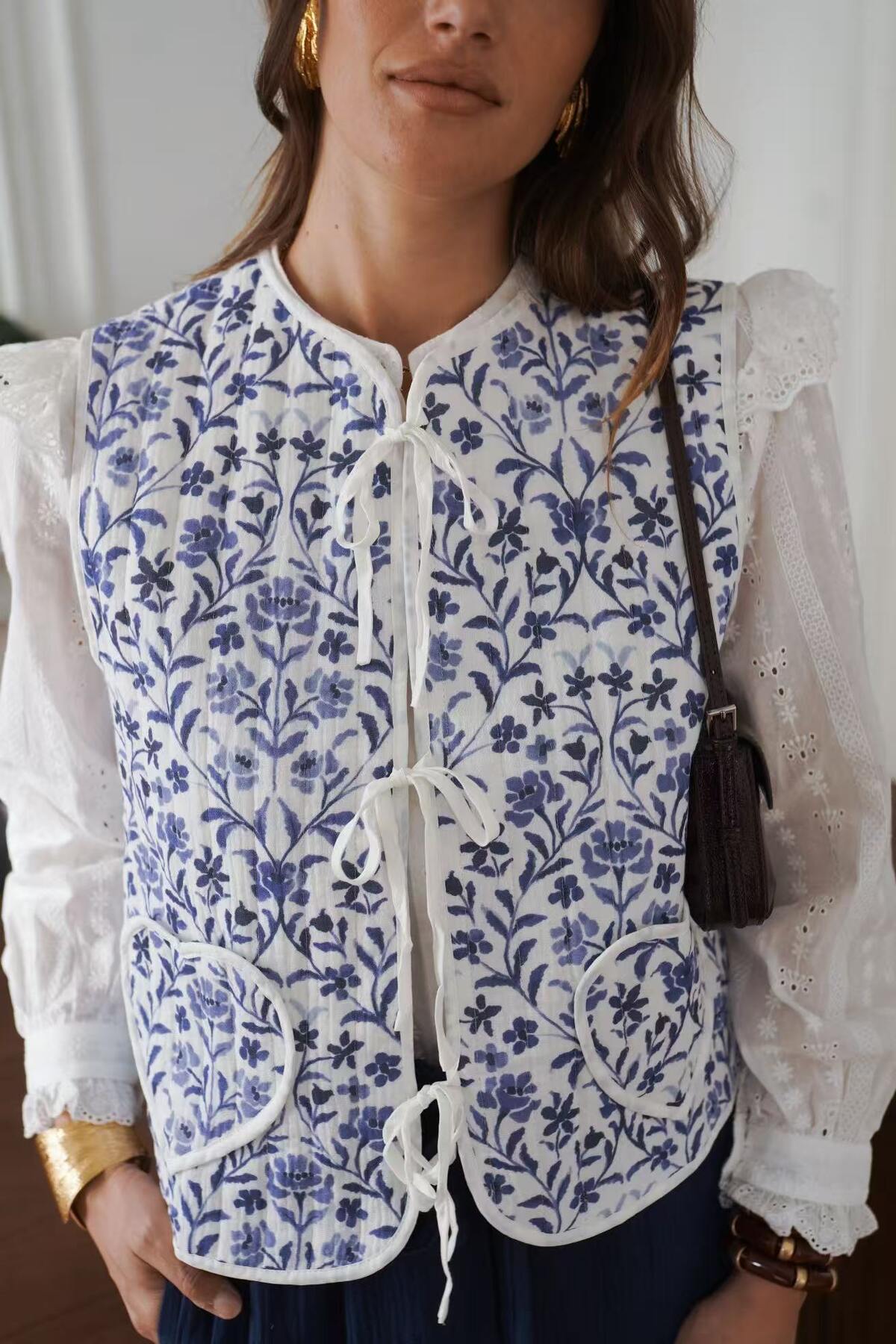 Leste Floral Quilted Vest