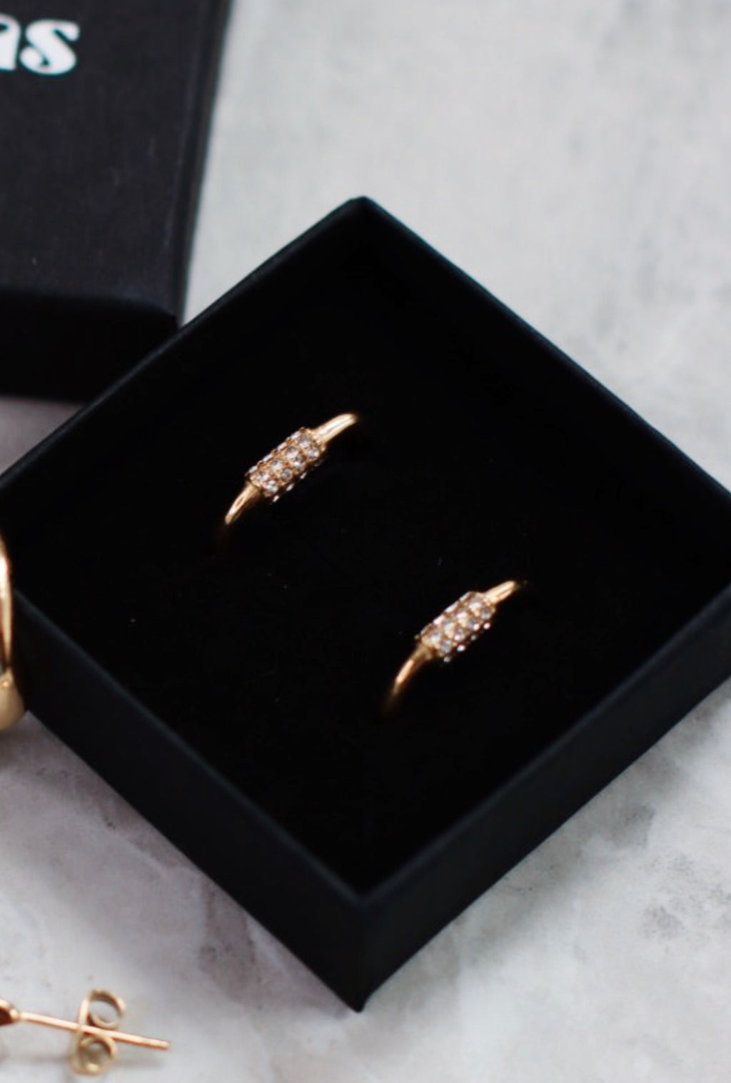 Locket Mini Hoops Gold Colour