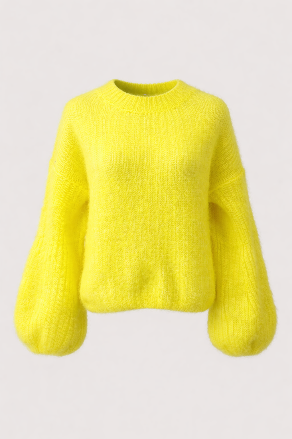 KELLY MOHAIR BLEND SWEATER NEON YELLOW