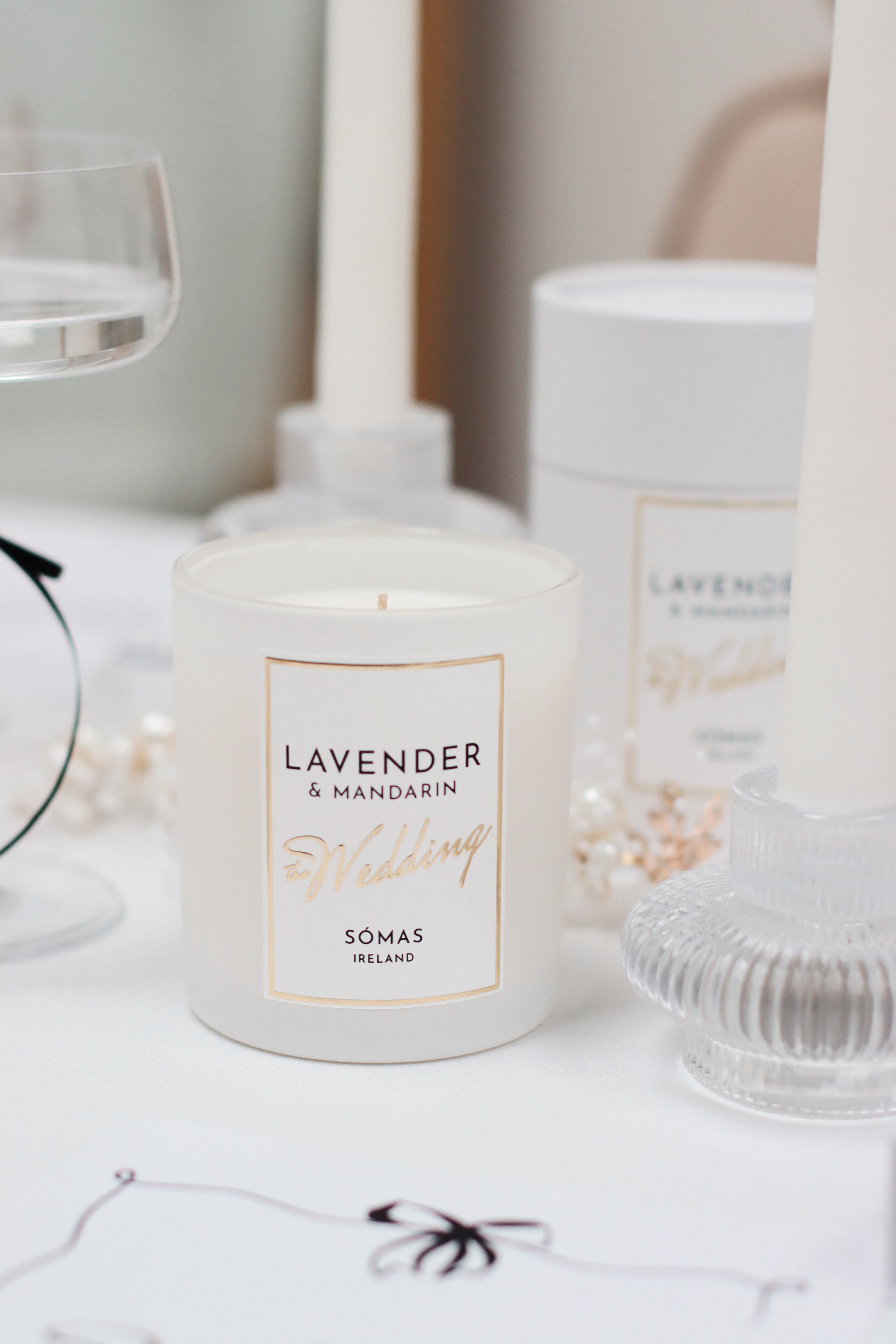 WEDDING CANDLE LAVENDER & MANDARIN