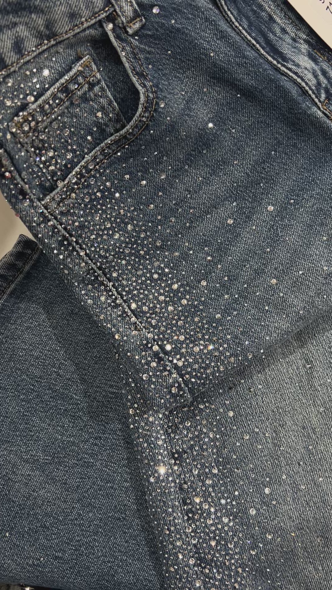 MAURA EMBELLISHED JEANS DENIM