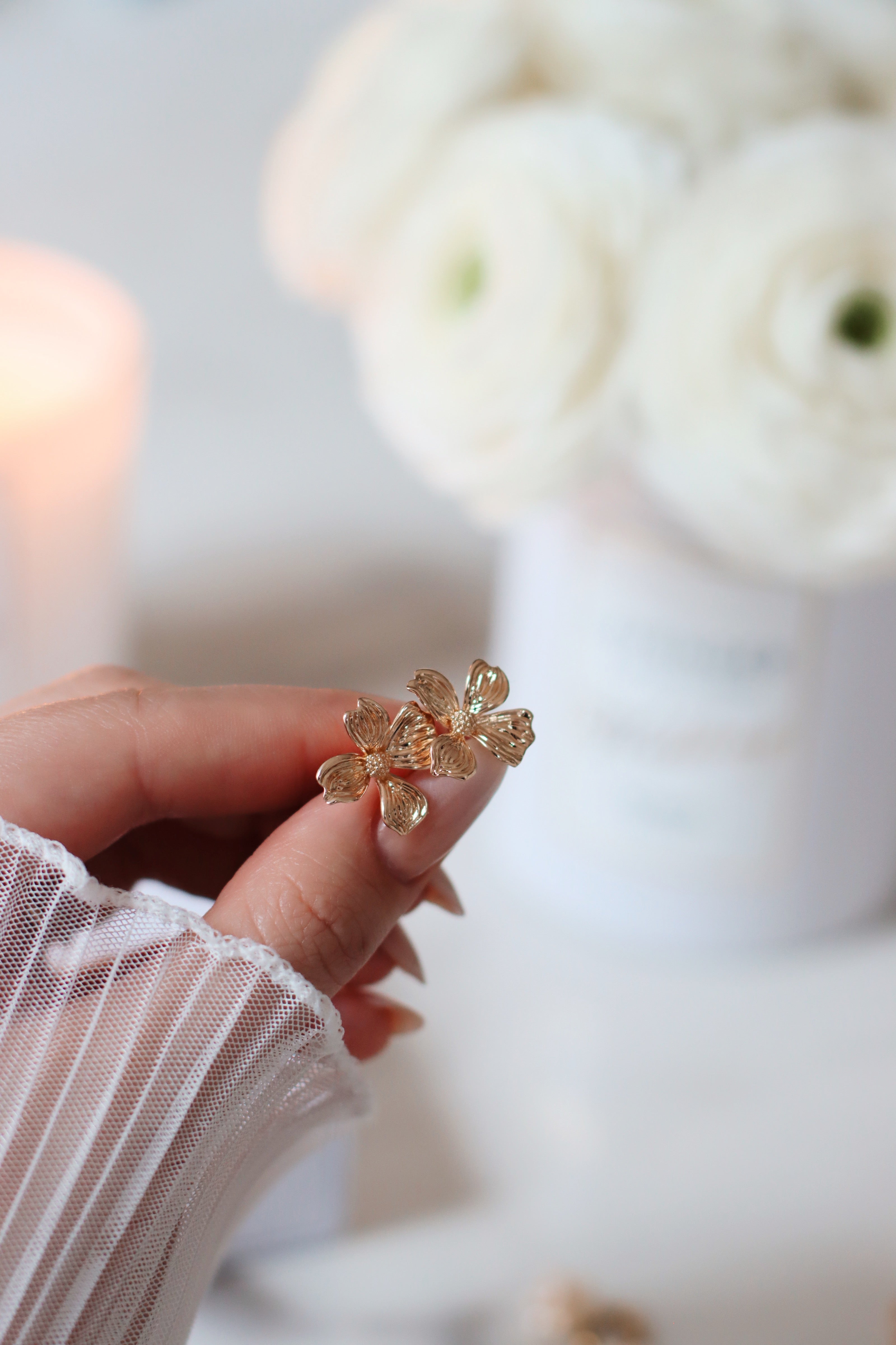 Victoria Gold Filled Flower Earrings