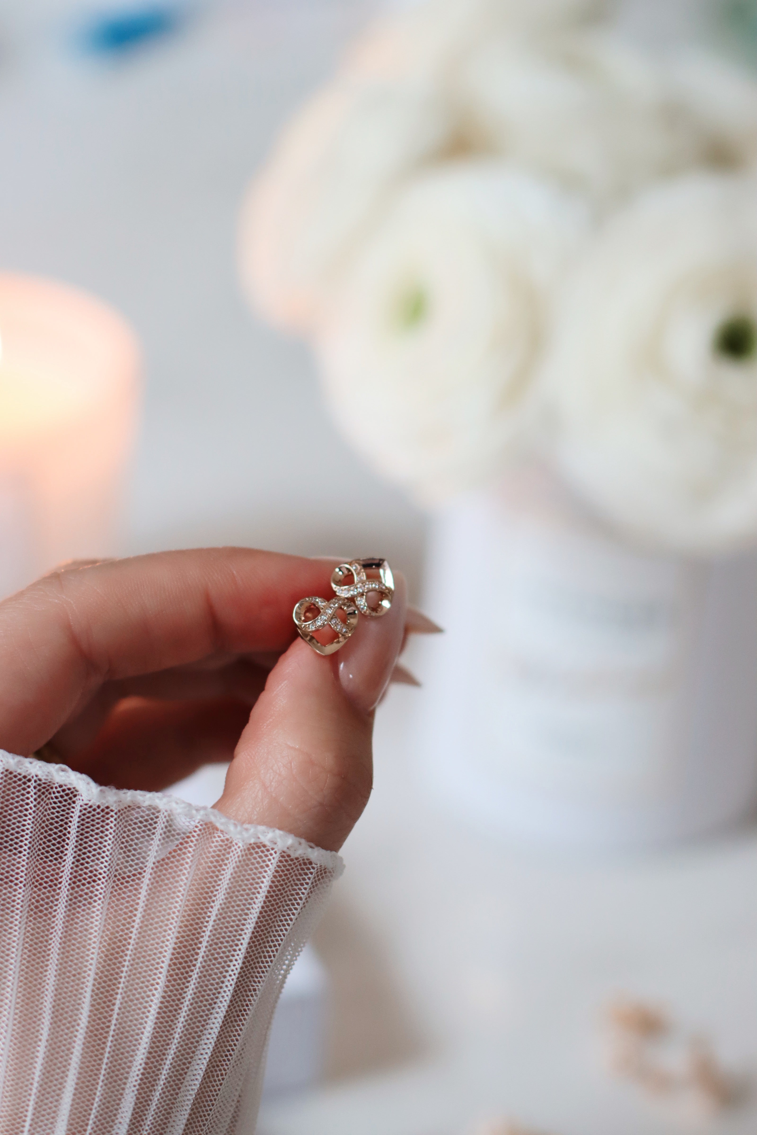 Violet Eternal Hearts Gold Filled Heart Necklace