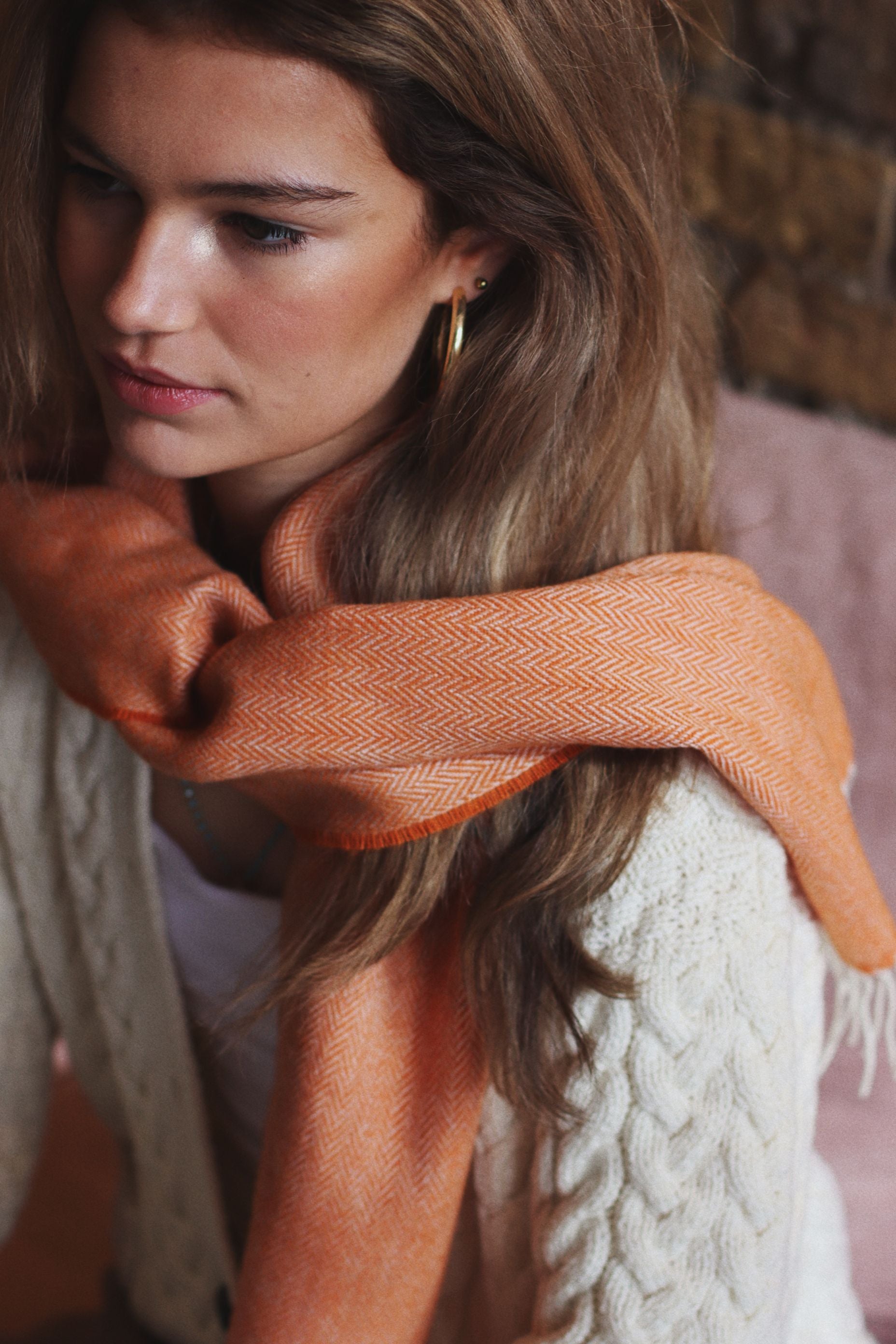 MERINO SCARF ORANGE