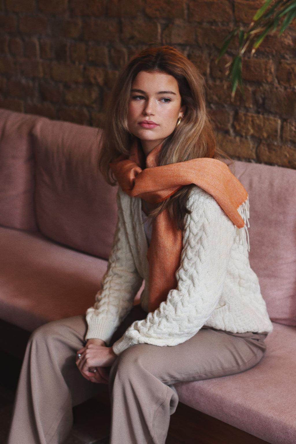 MERINO SCARF ORANGE