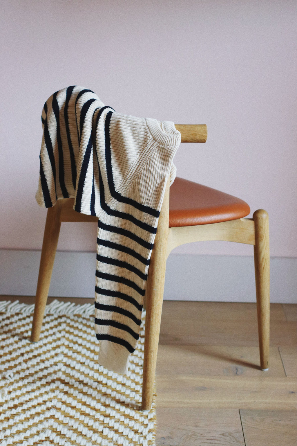 BRETON HAYFIELD RIBBED JUMPER NUDE