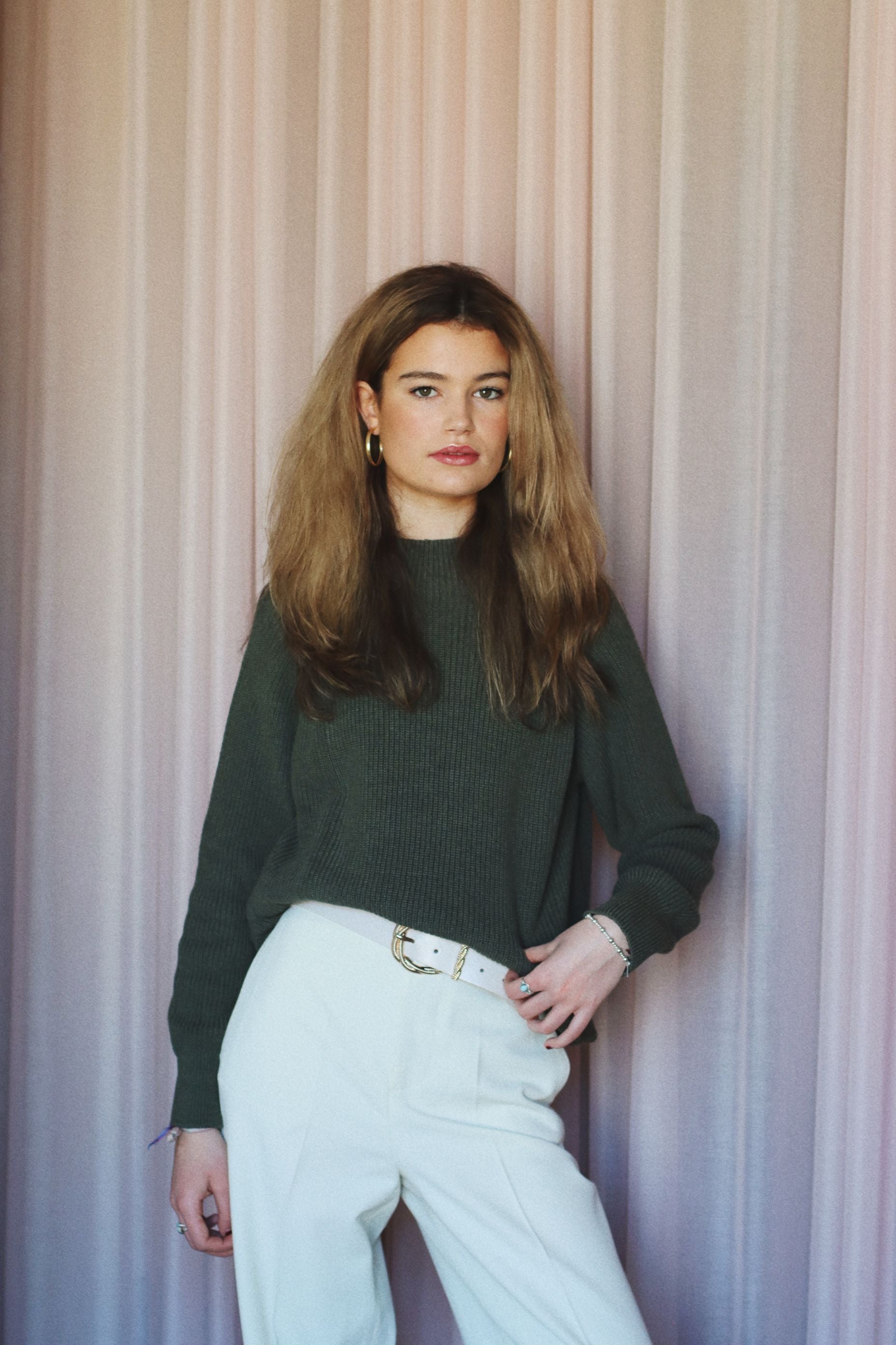 KENSINGTON RIBBED JUMPER KHAKI