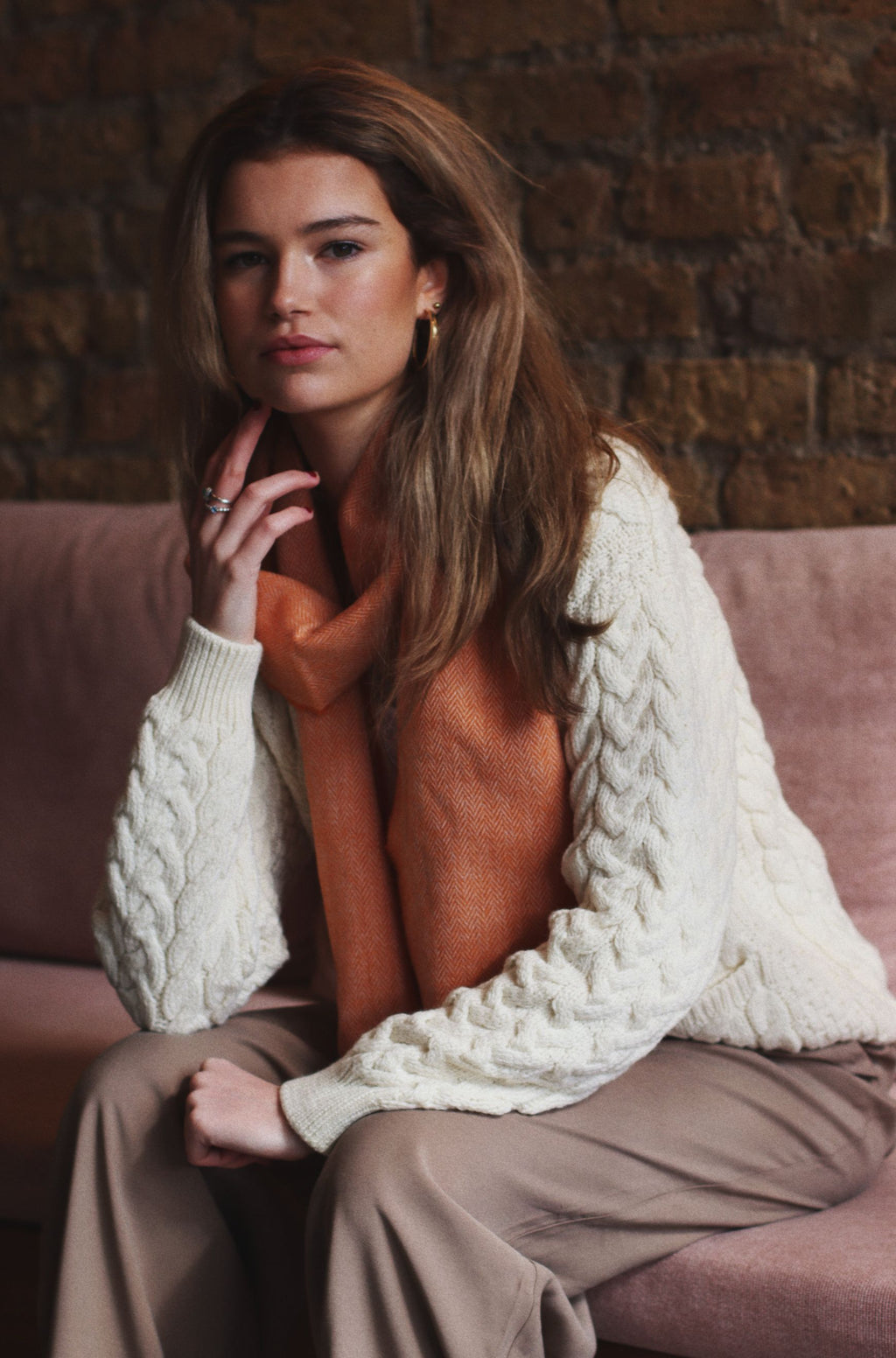 MERINO SCARF ORANGE