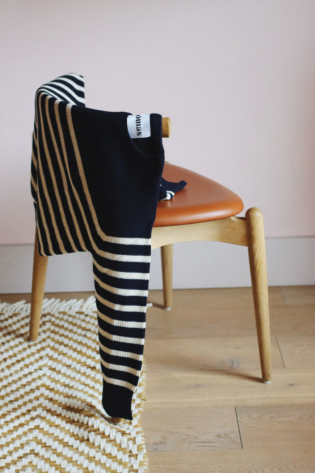 BRETON HAYFIELD RIBBED JUMPER NAVY